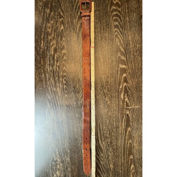 Polo Ralph Lauren Lizard Skin Leather Belt Brown Western Cowboy 29 main image 6